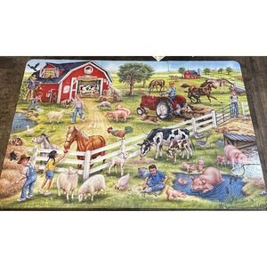 Floor Puzzle.  On The Farm Unbranded Puzzle.  24 Jumbo Pieces